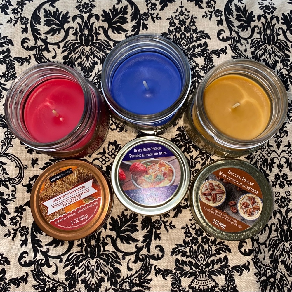 3oz Mason Jar Mini Candles, Set of 3